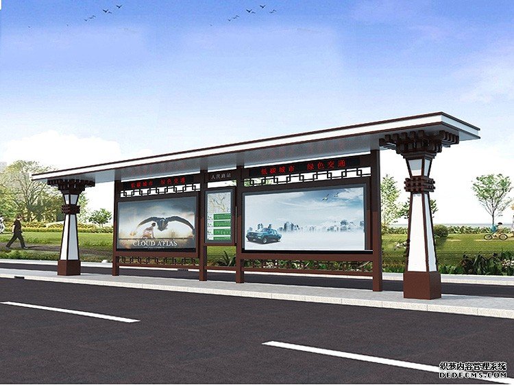 湘西州不銹鋼公交站臺(tái)早起的候車(chē)亭一塊站牌